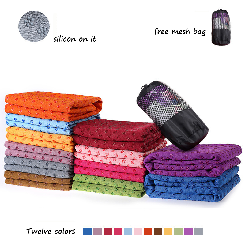 Tappetino Yoga Hewolf - 183cm x 61cm - Fibra Ultrafine e Gel di Silice - Coperta Antiscivolo per Allenamento - Borsa Gratis Inclusa
