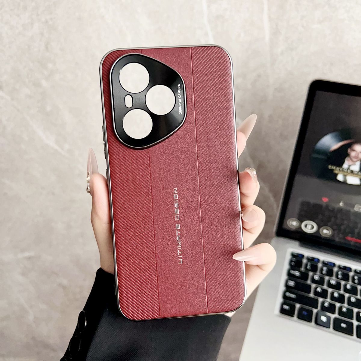 For Huawei Honor 400 Pro Case Luxury Plating Hard PU Protective Back Cover Case For Huawei Honor 400 400Pro Phone Shell: Brown / Honor 400 (Global)