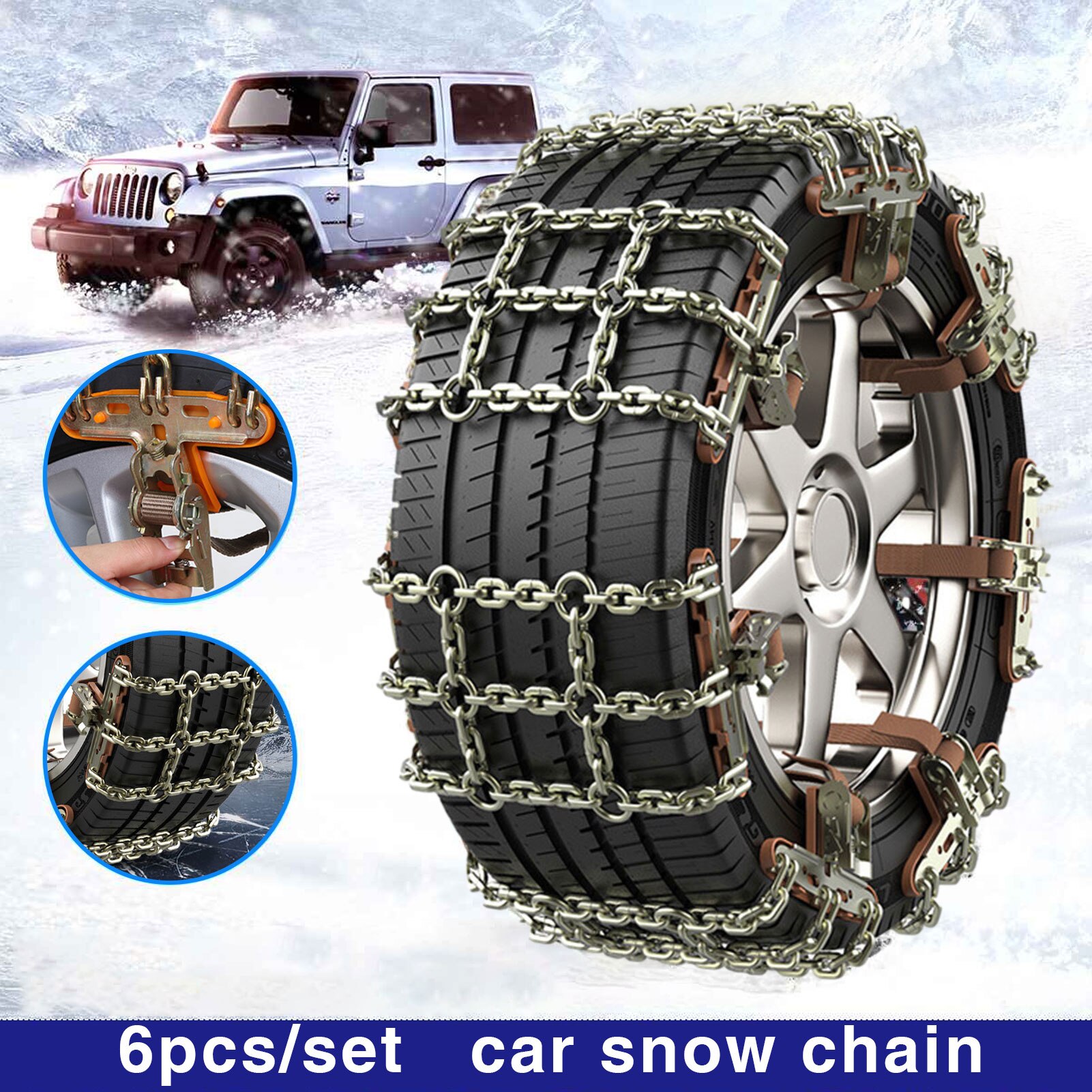 Mangaan Staal Band Wielen Sneeuwkettingen Sneeuw Band Sneeuwkettingen Wheel Tyre Kabel Riem Winter Outdoor Emergency Keten