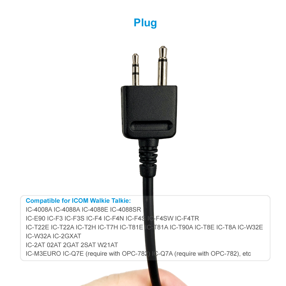 Altoparlante Mic Microfono per ICOM IC-V8 V82 V85 IC-T2H T8A 2AT E90 W32A IC-T2H IC-T7H Walkie Talkie Radio A Due Vie HM-46