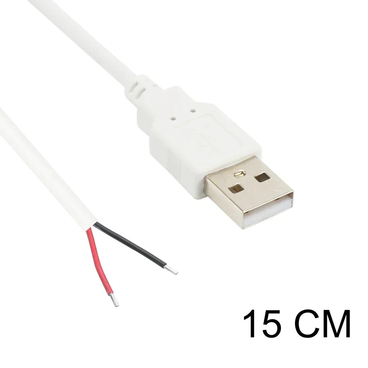 Cable USB Pigtail macho hembra Cable de alimentación pelado conector de repuesto de 12V para tira LED USB reemplazar reparación ventiladores altavoz: Naranja