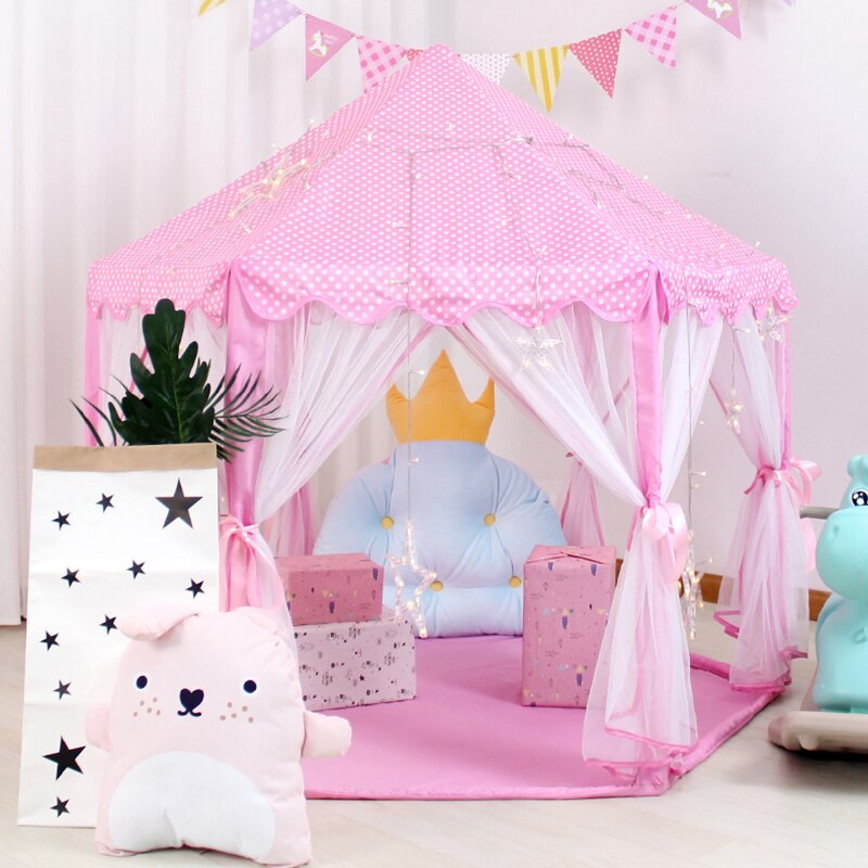 Lazychild Tiny Huis Kinderen Tenten Kids Play Game Activiteit Fairy Draagbare Opvouwbare Prinses Kasteel Speelgoed Voor Jongens Meisjes