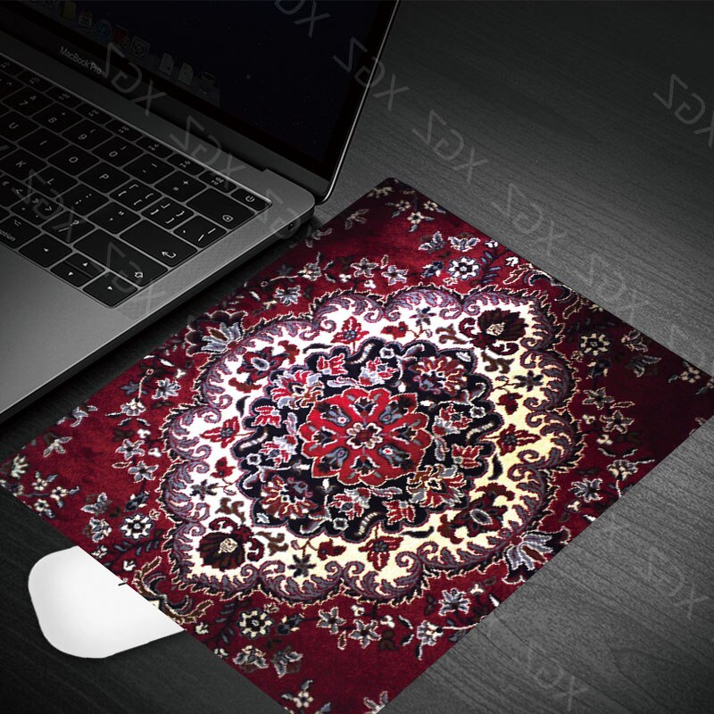 Yzuoan Persian Carpet Big Rubber Non-slip Laptop Gaming Keyboard Mouse Pad for CS GO Dota LOL 22X18CM: 22x18-3
