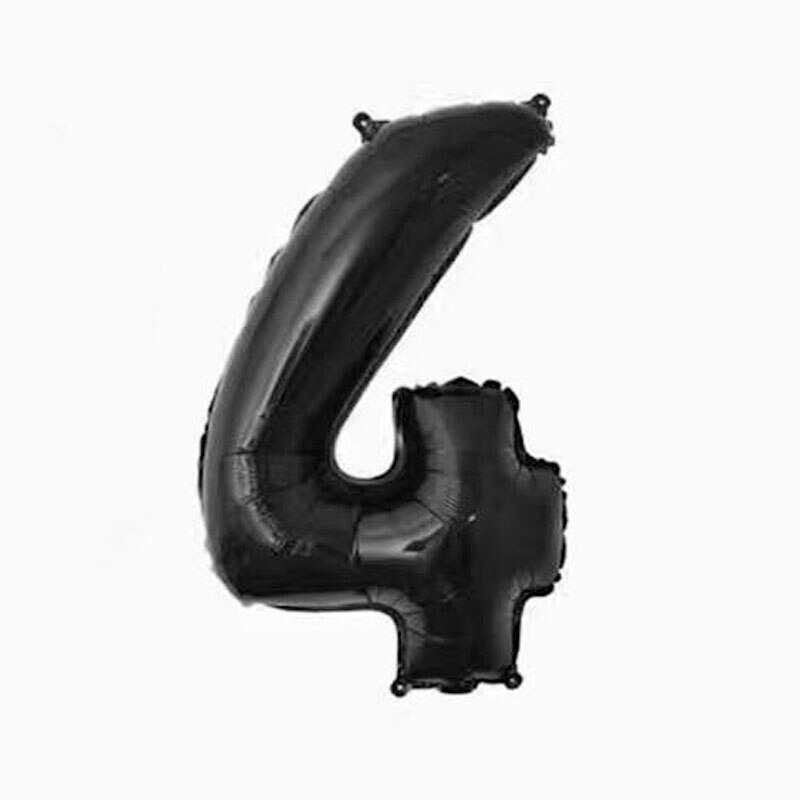 1Pc 40inch Black Number Balloon Digit Aluminum Foil Balloons Birthday Party Decorations Wedding Celebration Supplies: 4