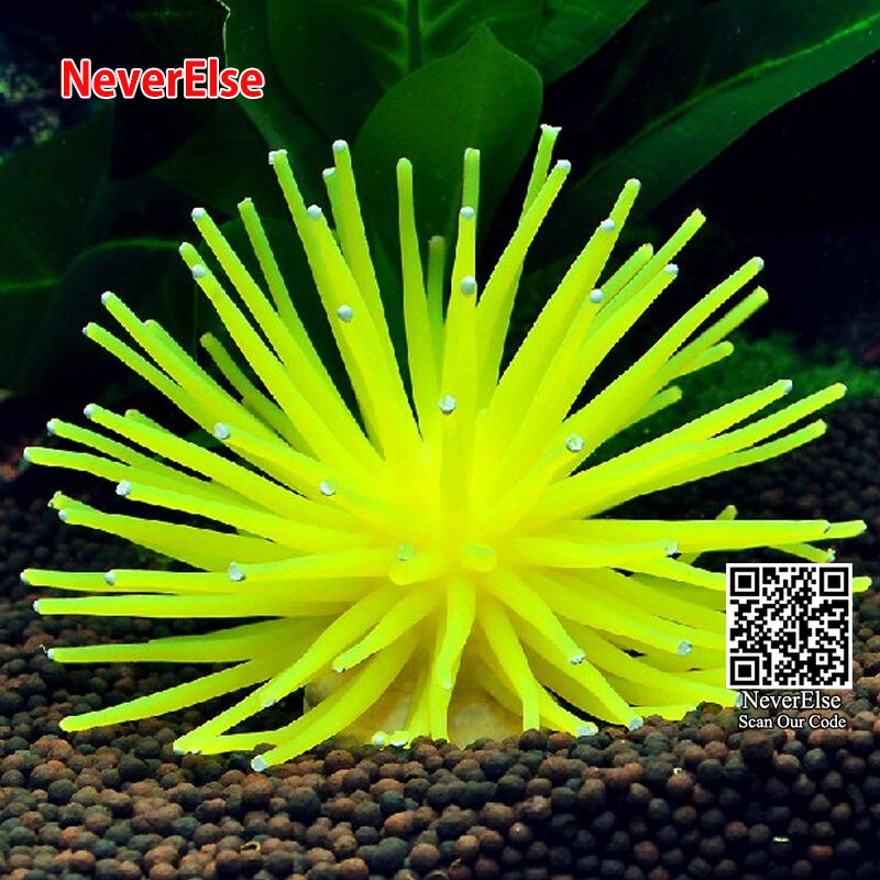 Enfeite de decoração para aquário, decoração de silicone para plantas, coral, dia 5/8/10cm, acessórios aquáticos para paisagem, mar