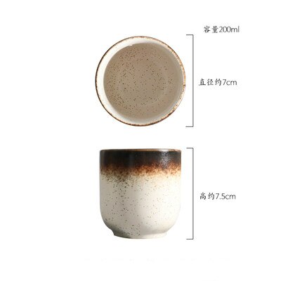 150ml /200ml japanska tekoppar vattenkopp stengods keramik handmålad kungfu tekopp kök dryck porslin kopp vintage kopp: H -200ml