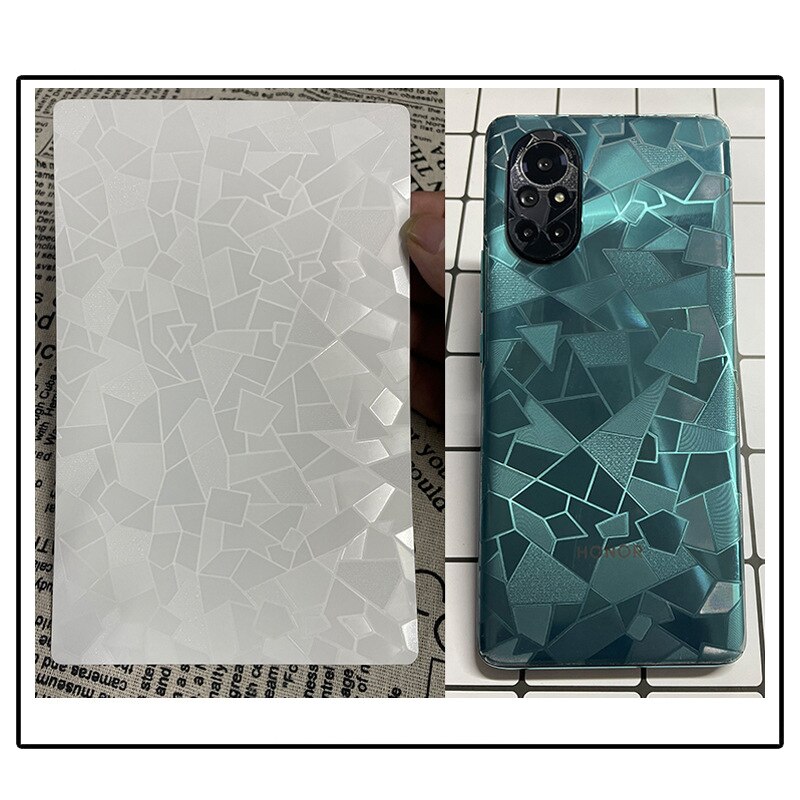 50Pcs 3D Transparant Reliëf Terug Film Sticker Voor Alle Snijmachine Universal Decoratieve Back Cover Protector Flim Skin: ZSW