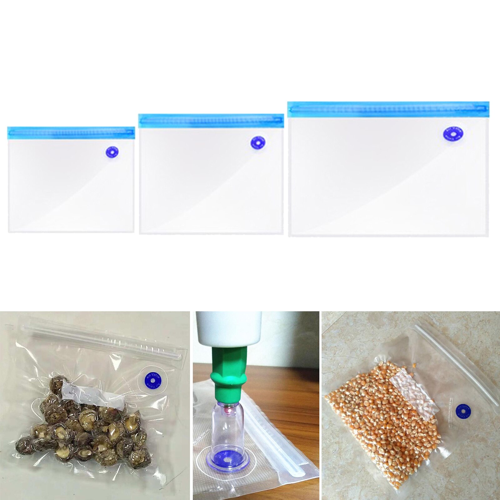 10PCS Vacuum Sealed Bags Food Saver Storage Reusable 26x34cm