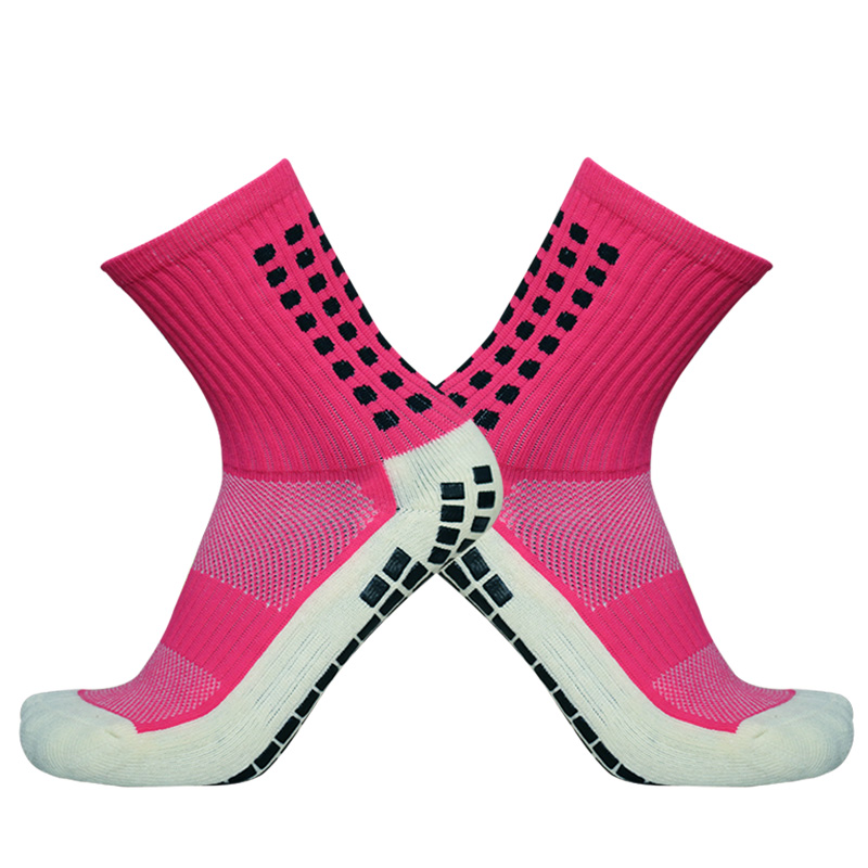 Mens Womens Heel Shield Pattern soccer Socks Sports Square Silicone Non-Slip Football Socks calcetines antideslizante futbol: MULTI
