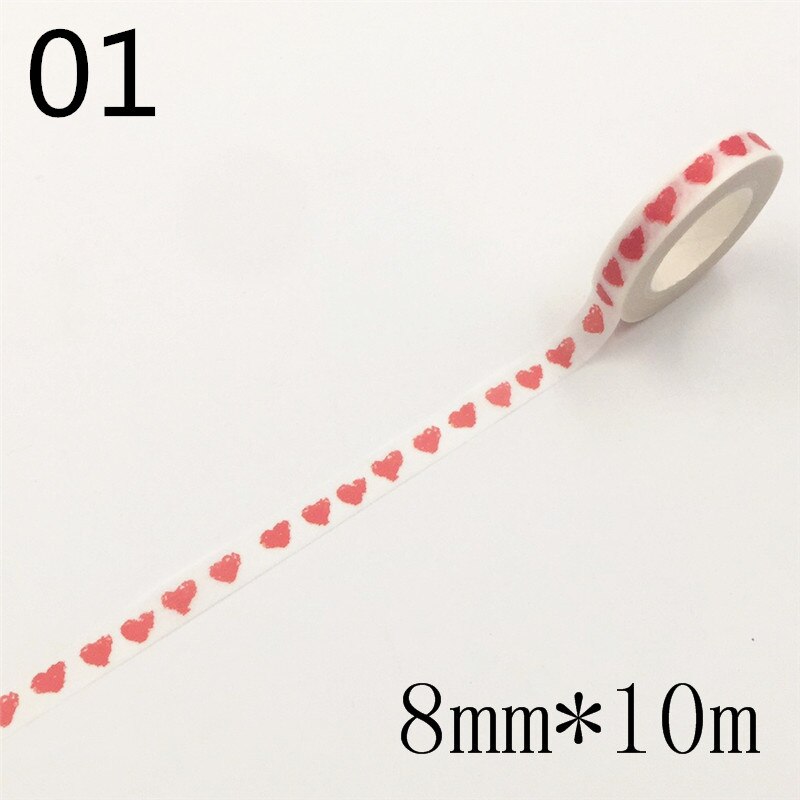 Basic pattern Decorative Adhesive Tape Masking Washi Tape DIY Scrapbooking Sticker Label School Office Supply: 01