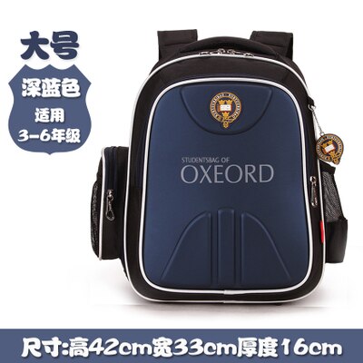 Orthopedische Kinderen Rugzak Schooltas Schooltas Schoudertassen Mochila Voor Tieners Kids Jongens Meisjes: dark blue big