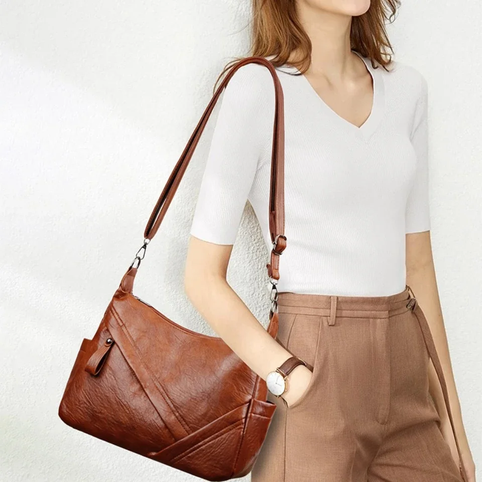 Dames Handtassen, Mode Dames Crossbody Tassen Retro Grote Capaciteit Schoudertassen Dames Messenger Bag