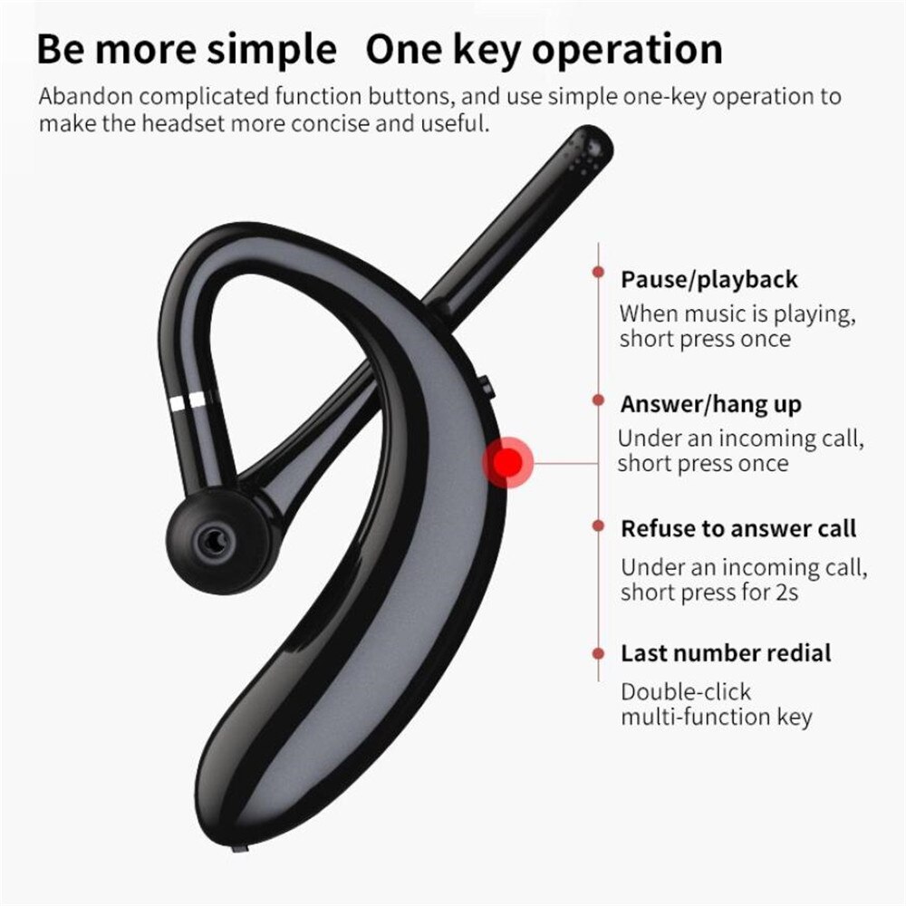 S209 bluetooth-fähige einzelohr-headsets für auto, business, mit mikrofon, ohrbügel, sport-ohrhörer und langer standby-zeit