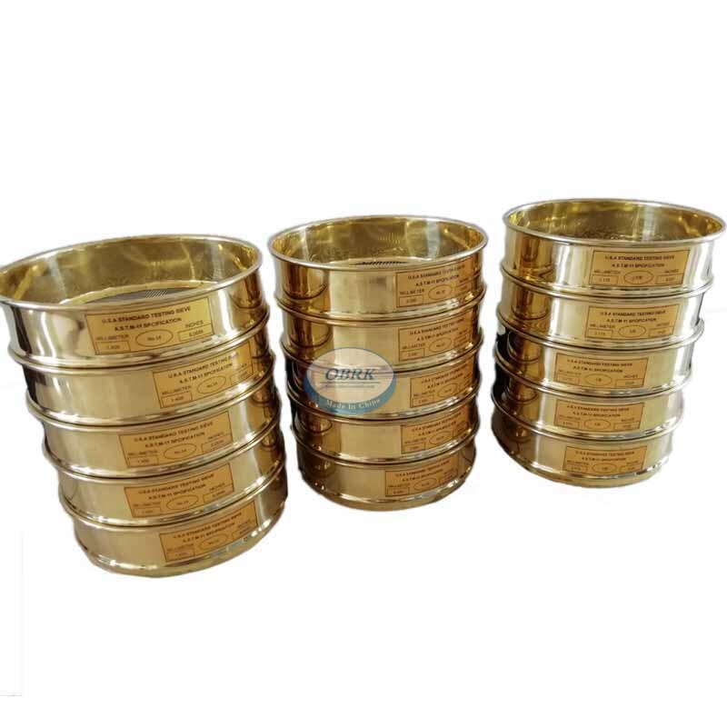 8Inch Brass Frame Test Sample Sieves Mesh Sieve Standard Test Sieves ASTM Precision Electroformed Sieves Analysis Sieve