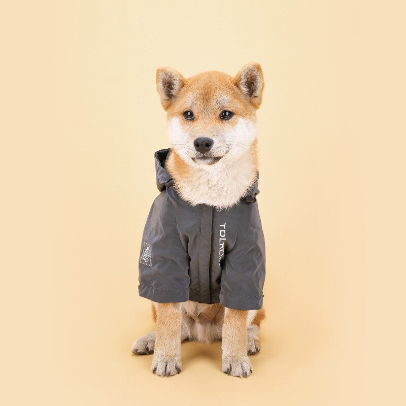 Chaqueta reflectante para mascotas, ropa impermeable para perros grandes, Bulldog, Chihuahua, chubasquero para cachorros, a prueba de viento y resistente a la lluvia