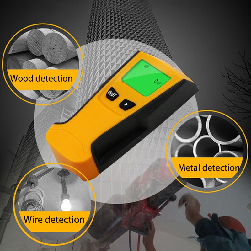3 In1 Pinpointer Metal Detectors Stud Center Finder Search Metal AC Live Wire Detector Wall Scanner Gold Finder Electric Box