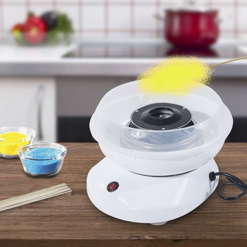 Household DIY Cotton Candy Maker 306 Stainless Steel Sugar Machine Sweet Floss Food Processors Machine Kids (US Plug)