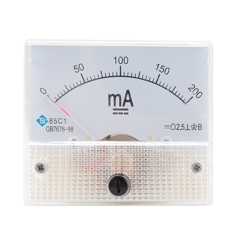 Ammeter Mechanical Pointer Type Analog Current Panel Meter Current Meter 85C1 L9CE: 200MA