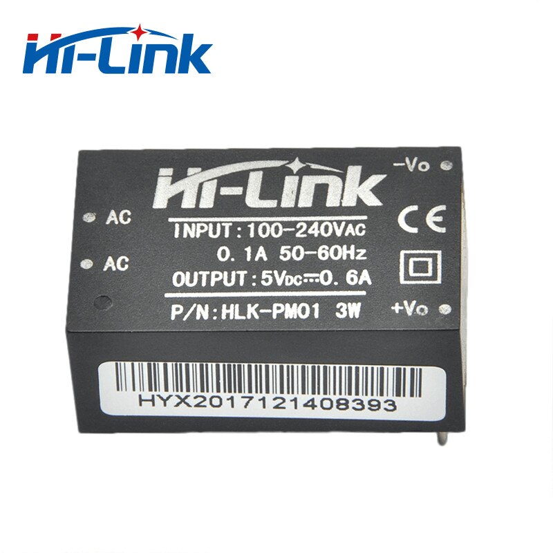 2 stuks 220 v 5 V 3 W AC DC geïsoleerde voeding module smart home HLK-PM01 switching mode voeding module