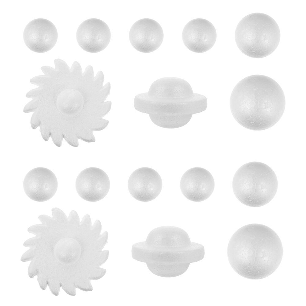18 stuks interessante doe-het-zelf handige lege schuimballen, doe-het-zelf schuimballen, beschilderde schuimballen: Default Title