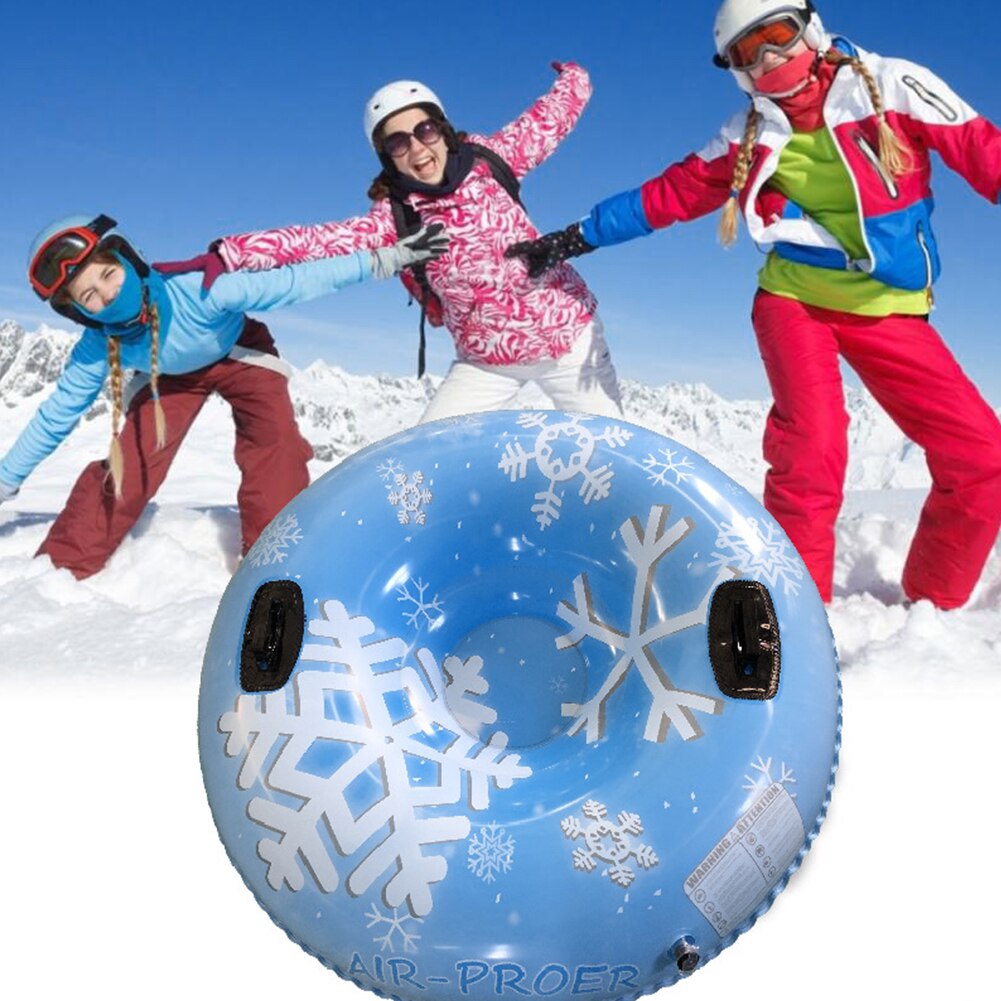 47inch Inflatable Snow Tube Winter Sports Adults Outdoor Entertainment Freeze Resistant PVC For Kids Snowboard With Handles