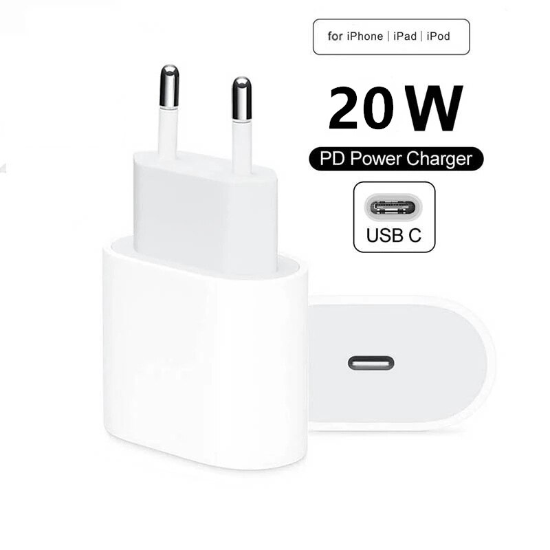 10 PCS/LOT Original 20W Fast Charging PD Charger Cable USB C EU US Travel Power Adapter