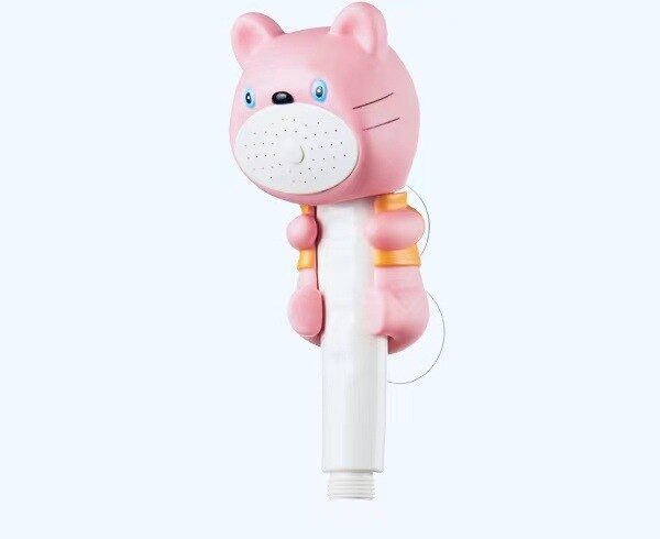 Pressurized Single Head Single Head Rainfall Cute Cartoon Handheld Shower Head Bathroom Accessories: Cat