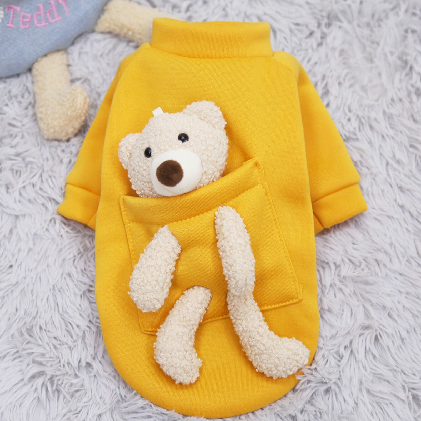 Pet Dog Cloth Dog Winterwinter Warm Pet Dog Clothes Soft Cotton Four-legs Hoodies Outfit For Small Dogs Clothing