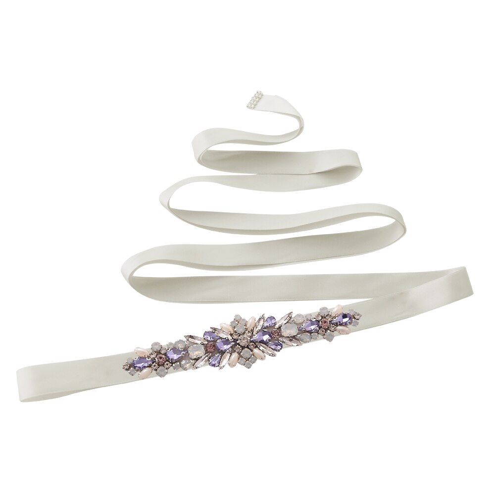 Trixy  s451 ursnygga bröllopsbälte skärp dam strass bälte brud skärp bälte kristall bälte diamant bälten för bröllop tillbehör: Silvr grå