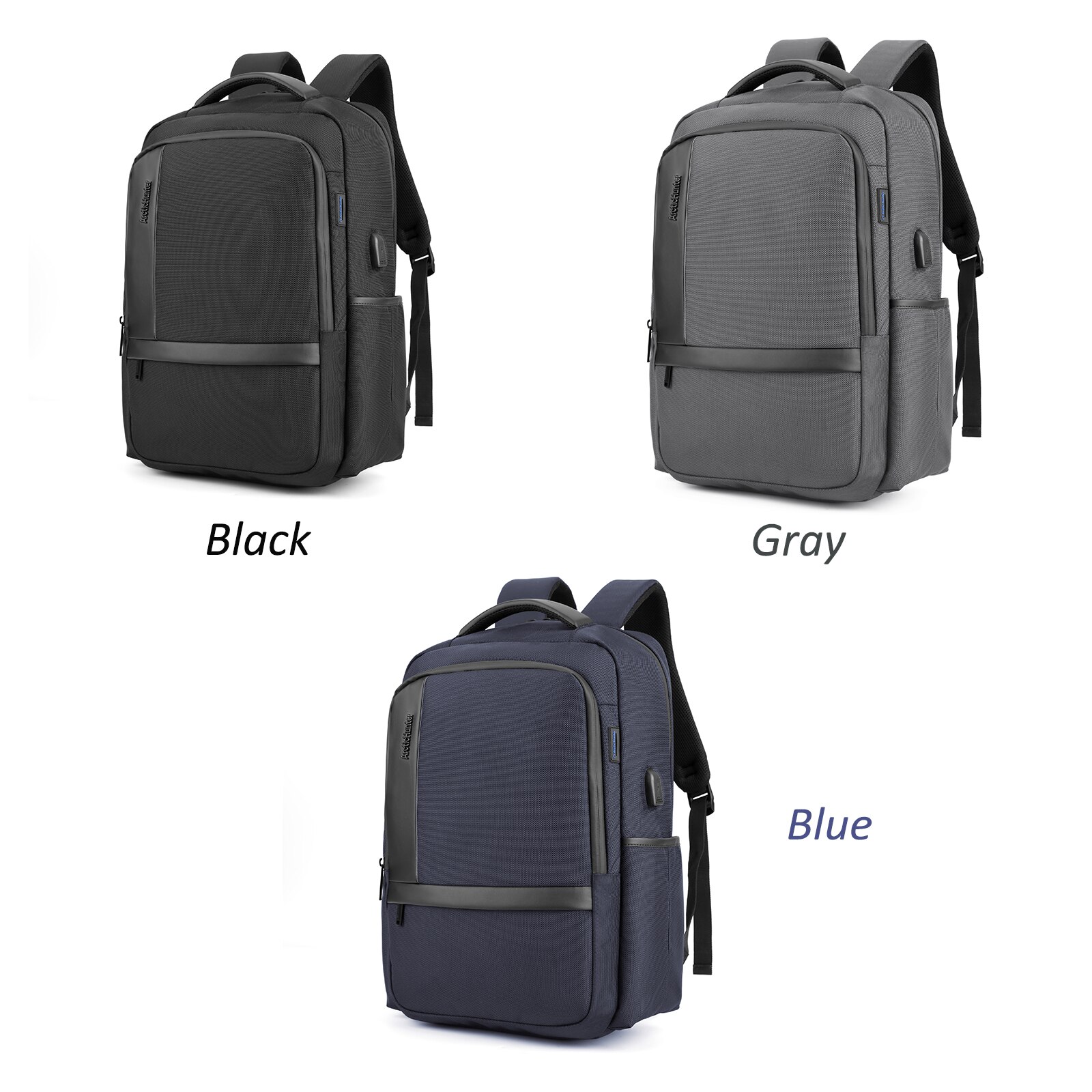 Waterproof Laptop Backpack Large Capacity Daypack Business Travel Pack with USB Charging Port for School Fits 15.6 Inch Laptop