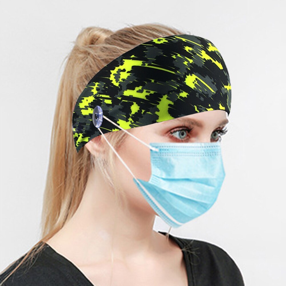 Unisex Elastische Knop Hoofdband Oor Saver Sport Fitness Zweet Hoofdband Haar Band Outdoor Running Fietsen Snel Droog Zweet Hairban