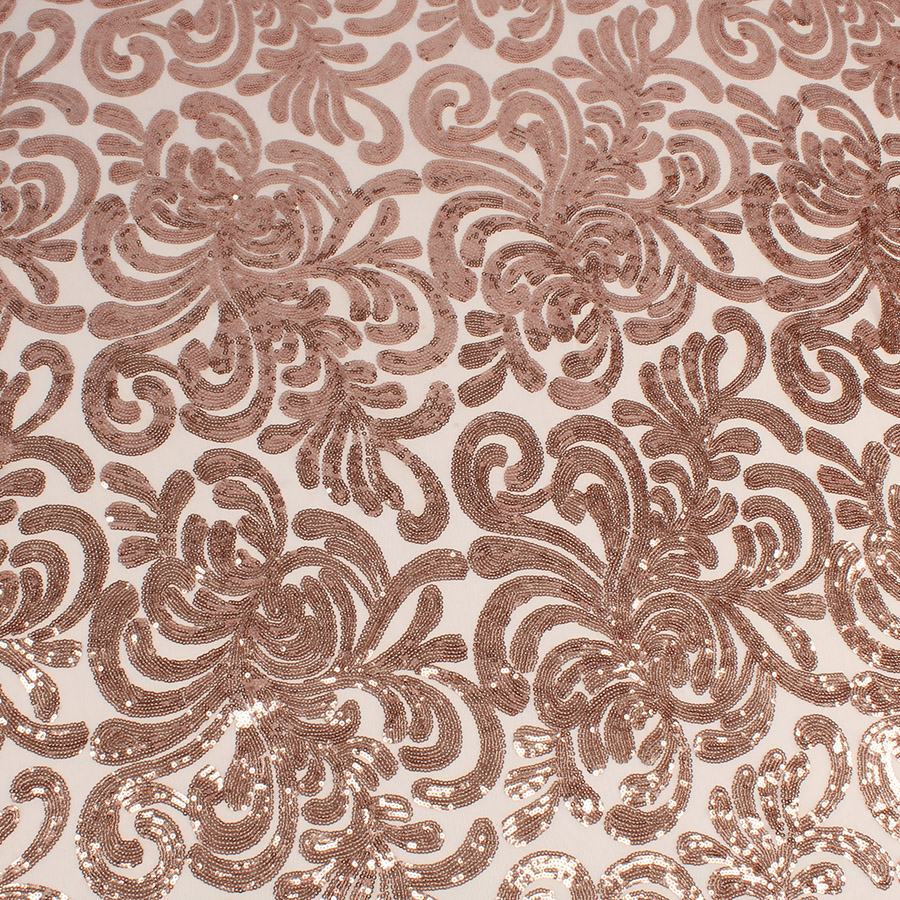 glitzernd Rose Gold dehnbar Pailletten stoff Gittergewebe pailletten stickerei elastische spitze stoff für hochzeit kleid Party-Veranstaltung 50 "breite 1 Garten