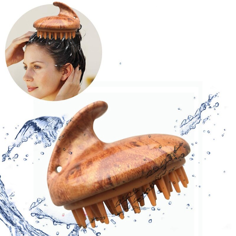 Siliconen Hoofdhuid Shampoo Massage Borstel Wassen Stimulator Douchekop Haar Kam