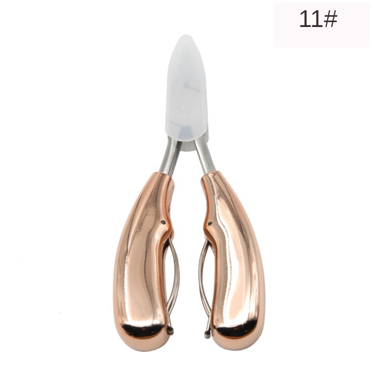 Märke skarp böjd paronychia remover nagelsax manikyr tår död hud tång trimning nagelklippare nipper