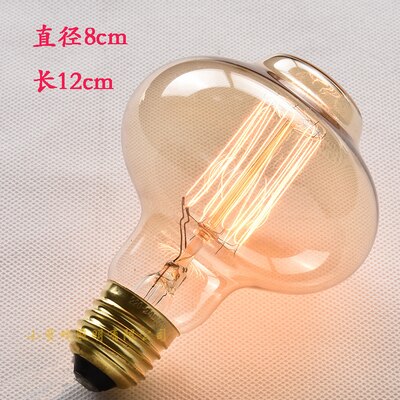 Vintage edison tungsten glödlampa  e27 skruv glödlampa 40w watt diamant dekorativ retro industriell belysning ljuskälla: Lykta 220v