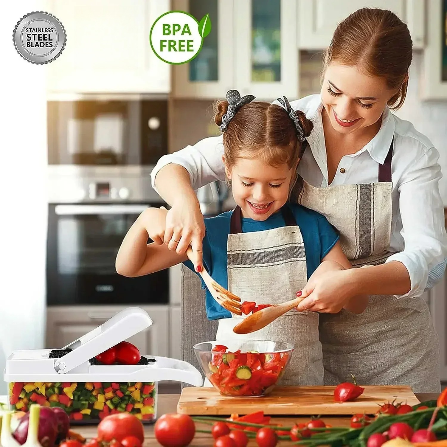 12 i 1 multifunksjonell grønnsakskutter matkutter potetskiver gulrotriver løkriver salatkutter kjøkkenutstyr