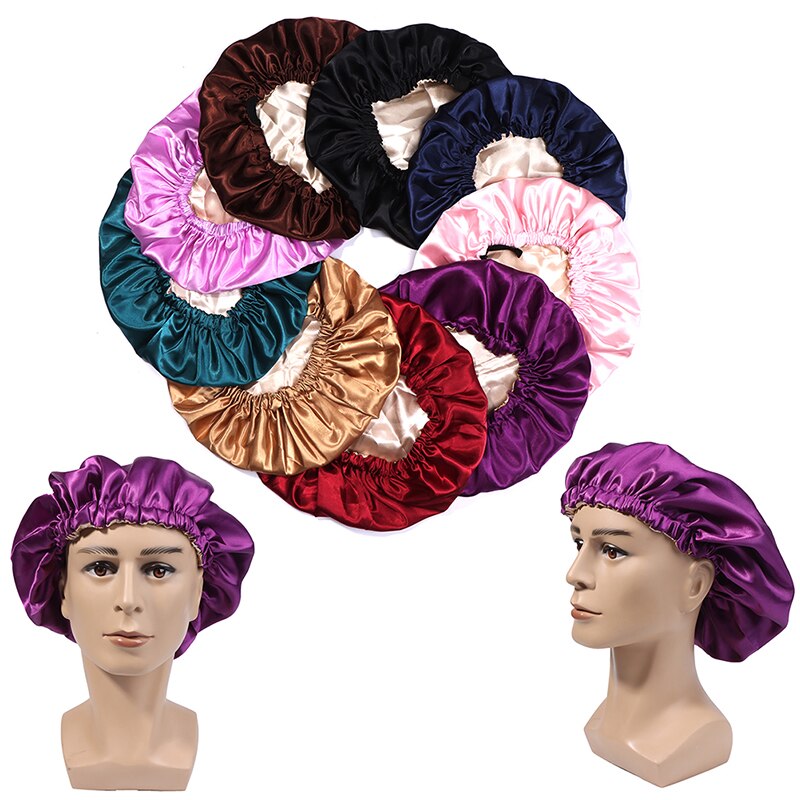 Adjustable Silk Satin Hair Cap For Sleeping Haircare Women Headwear Night Hat