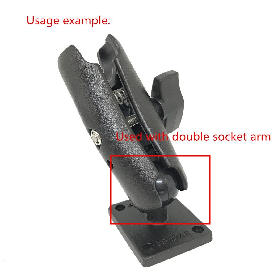 Jadkinsta-Base de montaje cuadrada de aluminio con rótula de bola de 1 pulgada para Gopro DSLR, montajes de Ram para motocicleta Garmin