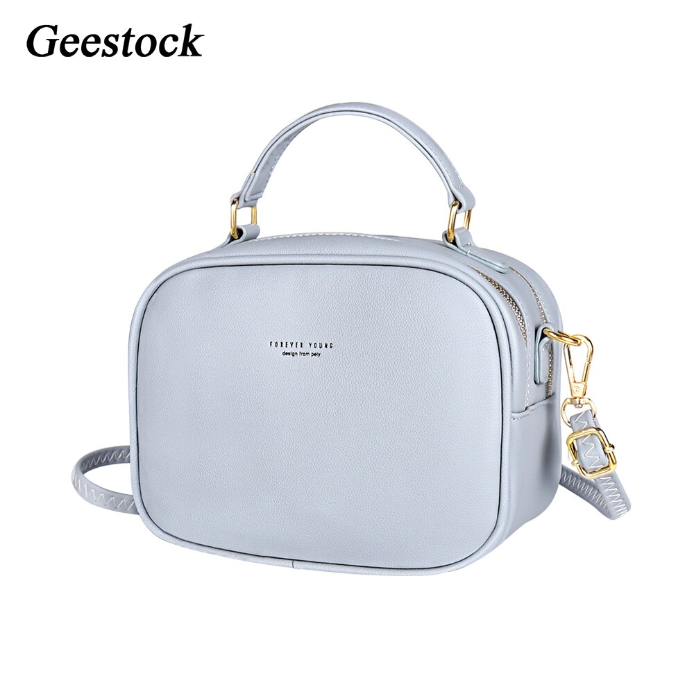 Geestock vintage crossbody sacos de moda feminina ombro mensageiro saco de couro do plutônio bolso telefone celular para senhoras bolsas: Blue