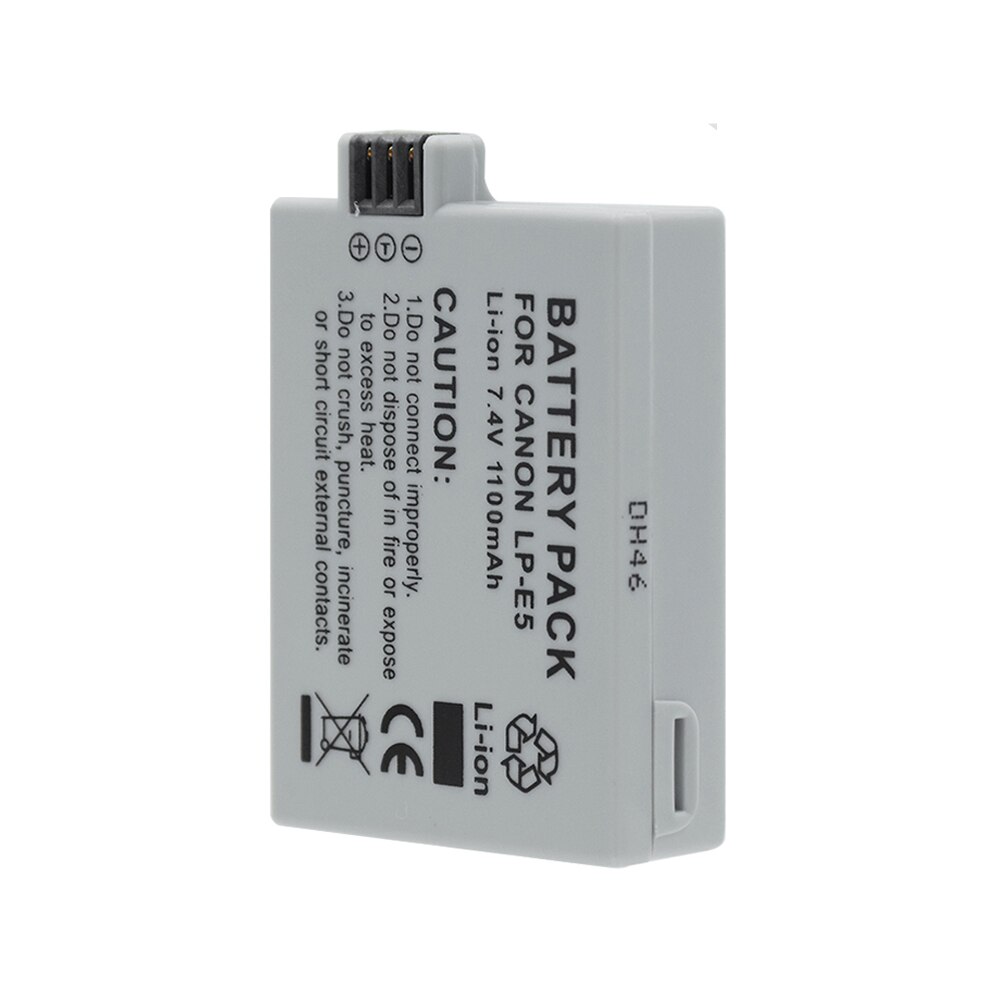 1/2 Pcs 7.4V 1100mAh Li-ion Lithium Battery For Canon EOS 450D Digital Kiss X2 Rebel XSi 500D Digital Kiss X3 Rebel T1i 1000D: 1 piece battery