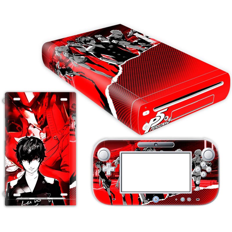 For W ii U Console Cover with Remotes Controller Skins For Nintend w ii u sticker for w ii u skin: TN-WiiU-0196