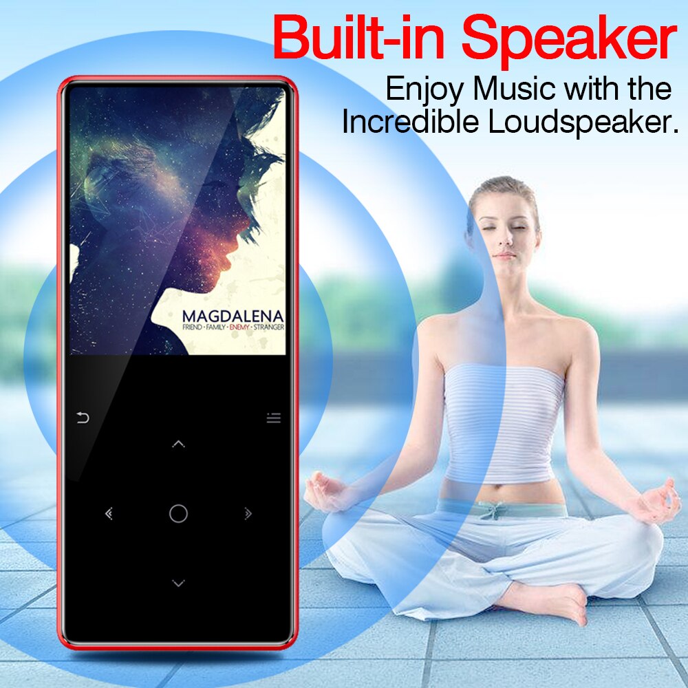 MP4 Lettore Bluetooth 4.2 con Altoparlante Auricolare E-Book Radio FM Video MP4 Lettore di Musica Hi-fi Sottile MP 4 Walkman 8GB 16GB 32GB 40GB