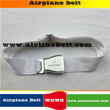 Top boeing luchtvaartmaatschappij vliegtuig veiligheidsgordel gesp riem: Wit