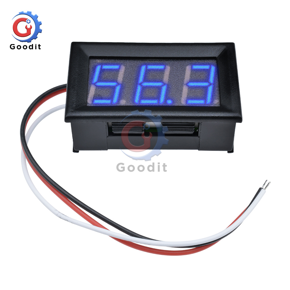 0,56 Zoll DC 0 ~ 99,9 V Digital Voltmeter LED Anzeige Spannung Tafel Meter verrotten/Blau/Grün für 6 V 12 V Elektromobil Motorrad Auto