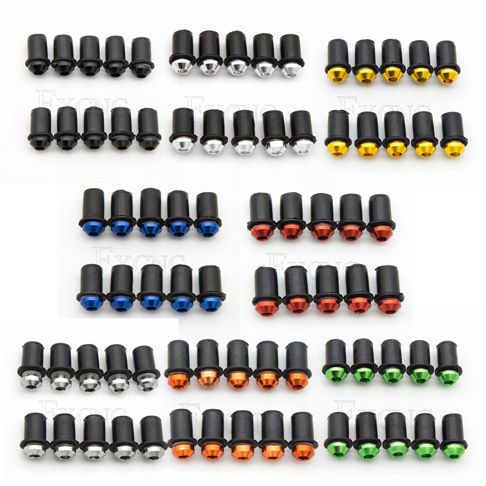 Boulons de pare-brise de moto, accessoires universels M5x16mm, Kit de vis de pare-brise pour Honda Suzuki Kawasaki Yamaha 10 pièces