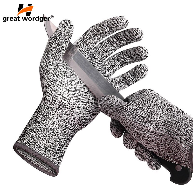 Anti-cut Gloves Safety Cut Proof Stab Resistant Stainless Steel Wire Metal Mesh Kitchen Butcher Cut-Resistant Outdoor Safe Glove: 02 / S