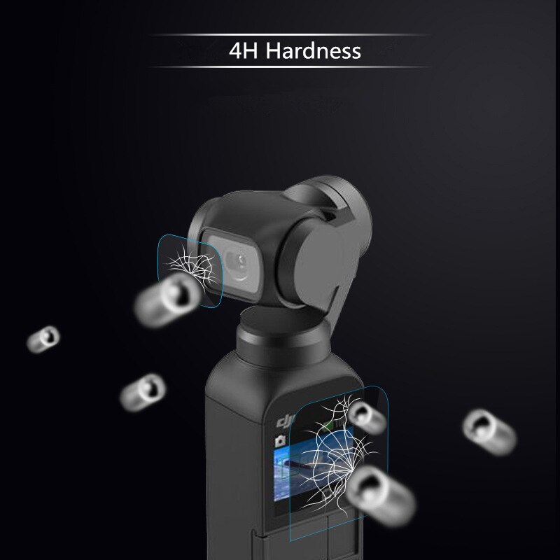 Orbmart 6 stk (3+3)  hd vanntett glasslinse + skjermbeskytter til dji osmo lomme håndholdt gimbal