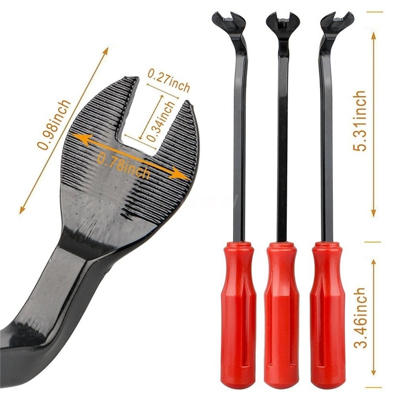 Pinze per rimozione clip per auto Strumenti Pannello carrozzeria automatico Dispositivo di fissaggio per porta kit di strumenti per rimozione ordinare con perno di spinta impostato di riparazione per strumenti di leva automobilistici