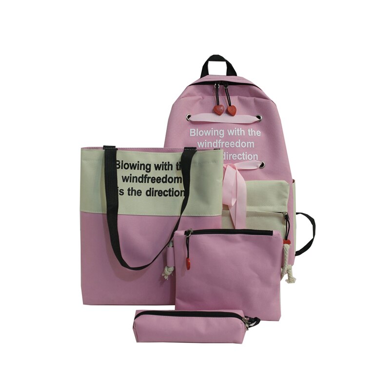 4 pièces ensemble sac à dos femmes Oxford sac à bandoulière grande capacité sac à dos pour adolescentes Mochilas femme sac à dos sac à dos
