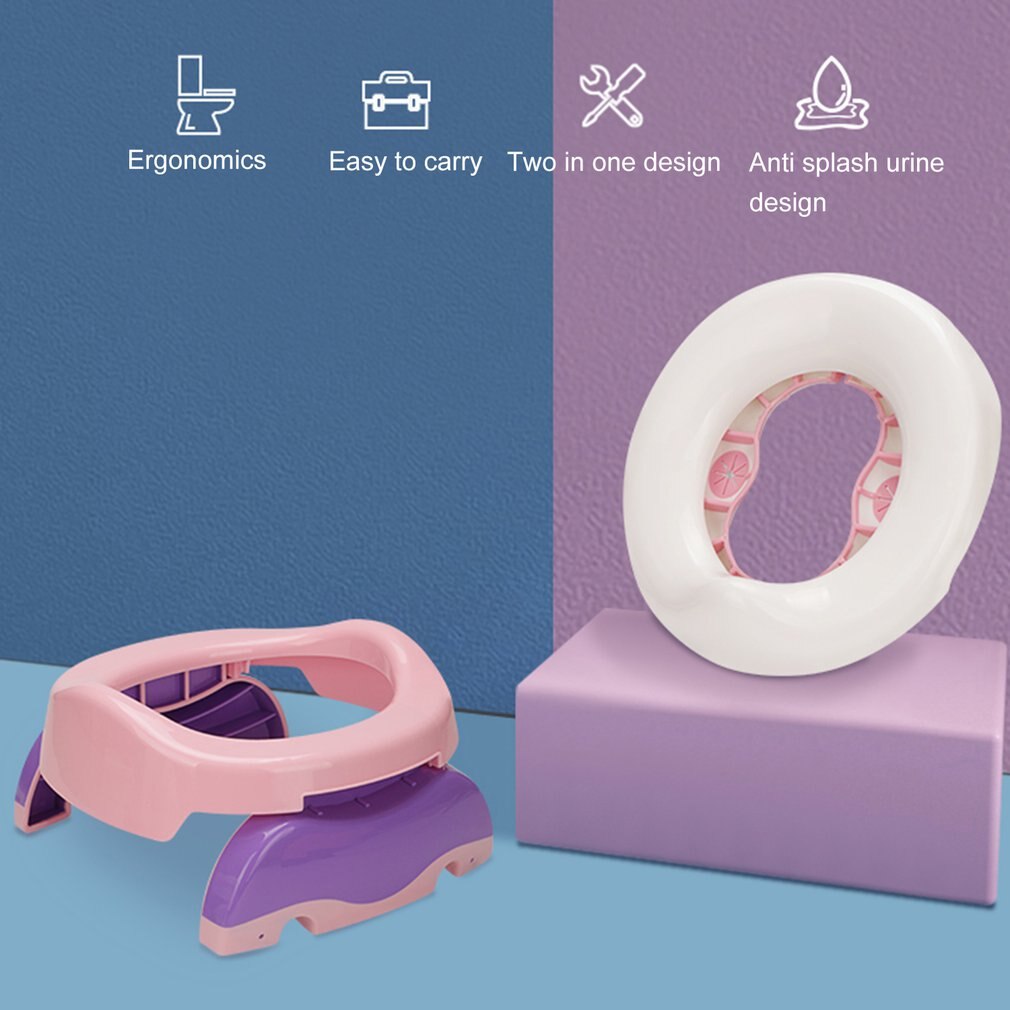 Orinal portátil plegable para bebés, asiento de entrenamiento para el baño, anillos de viaje, inodoro ligero para niños
